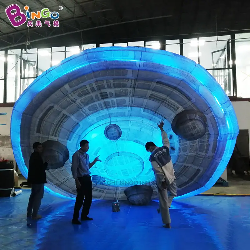 Hot bán Inflatable UFO tàu vũ trụ Inflatable chiếc đĩa bay đèn LED Inflatable điên UFO
