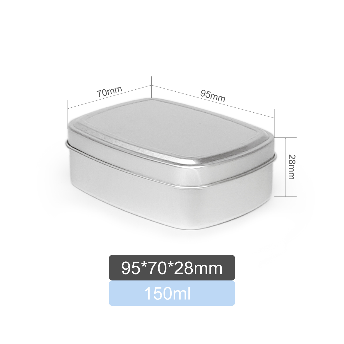150ml 95*70*28mm