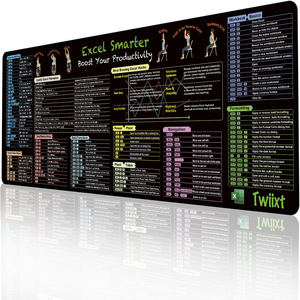 Gaxever personalizado Excel inglés acceso directo teclado y alfombrilla de ratón, gran integrado Oficina Ip ordenador antideslizante escritorio Pad - Product Image 5