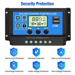 10A 12V/24V PWM Controlador de carga solar con pantalla LCD sistema de energía solar 12V kit solar - Product Image 3