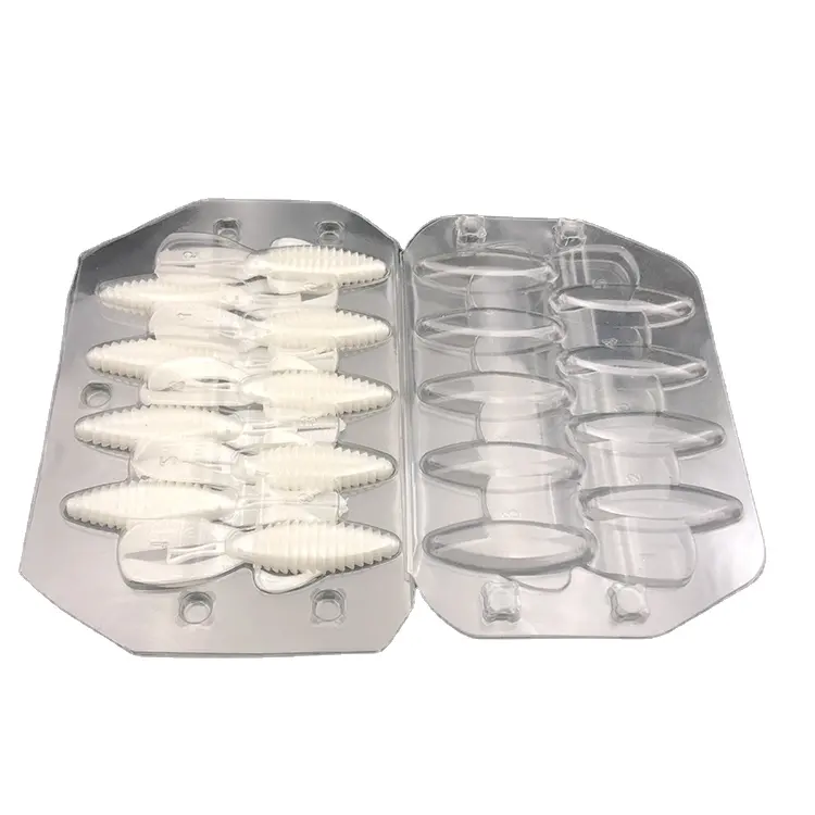 Herstellung kunden spezifischer klarer Farbe Vakuum formende Clam shell Tray Kunststoff verpackungs box Gefaltete Blister verpackung