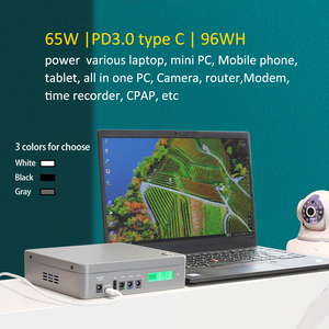 Сертифицированный CE 65 Вт с PD3.0 Type-C быстрой зарядкой с 30000 мА · ч литий-Железный Аккумулятор Lifepo4 мини-ИБП для ПК - Product Image 3