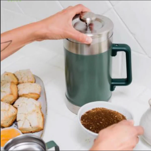 Outdoor Edelstahl Kaffeekanne French Press Pot Konstruktion Ultra praktische Kalt isolierung Aus gezeichnete Filterex traktion