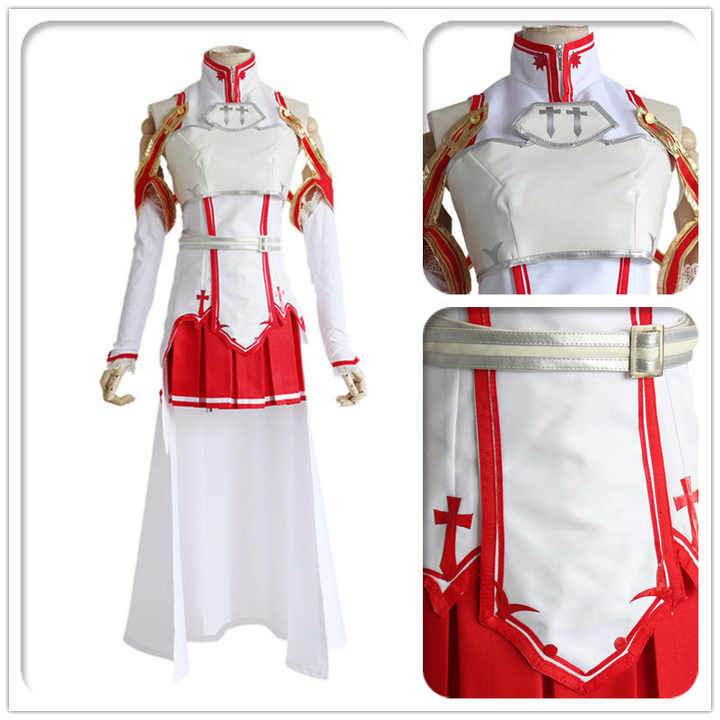 Sword Art Online Cosplay Costume Asuna Yuuki Full Set Women Cosplay Costumes