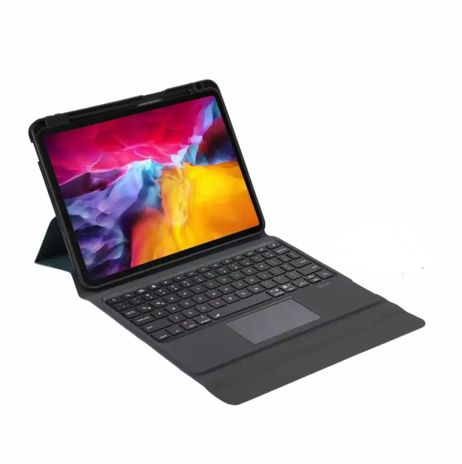 2022 sem fio mágica tablet caso com teclado, para ipad pro air 4 3 2 touchpad teclado caso 12.9/11/10, 9/10, 2 polegadas