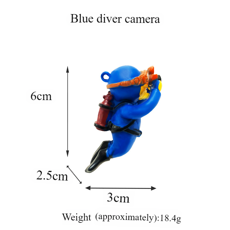 Blue diver camera