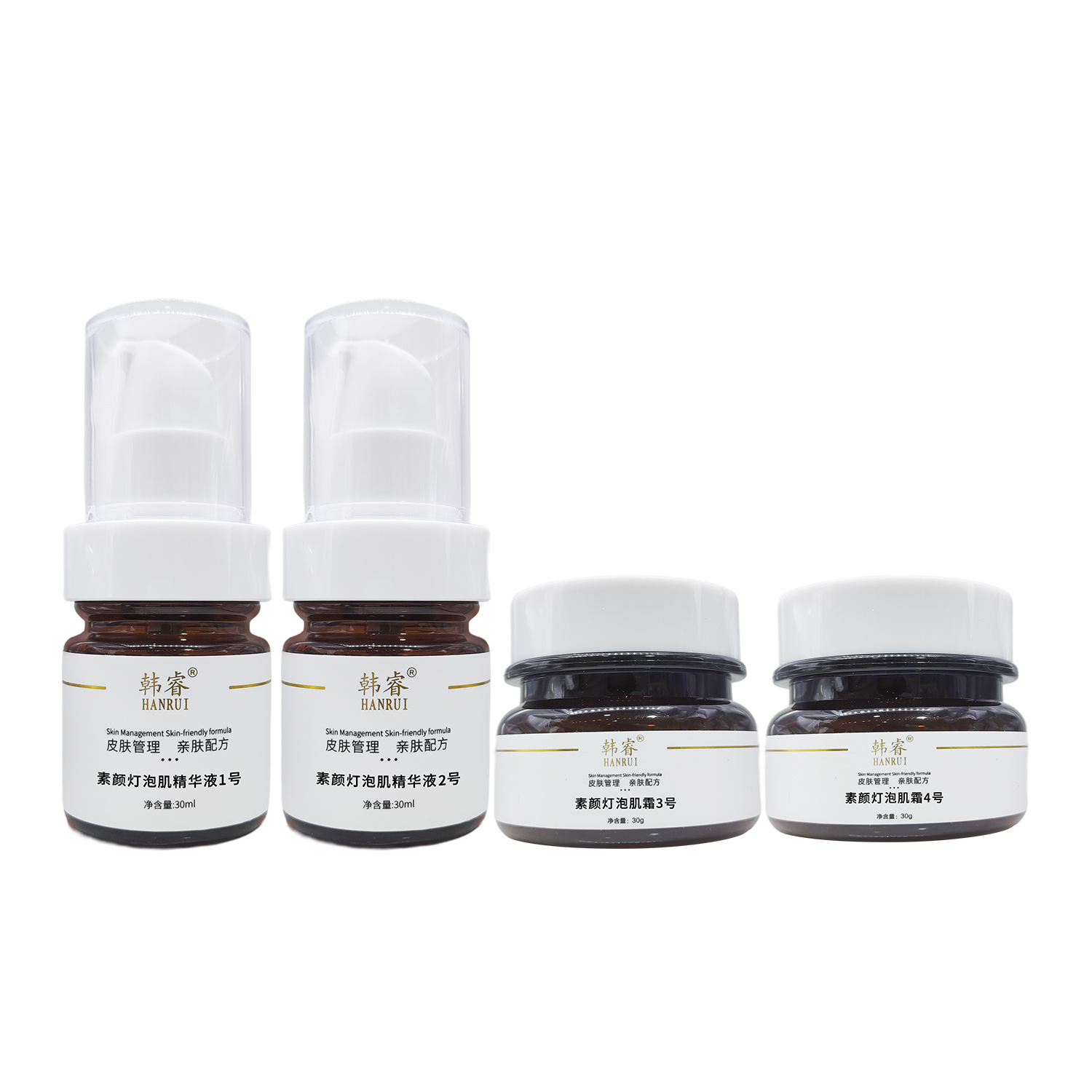 A set of 4 bottles
