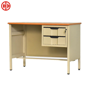 <strong>Customized</strong> Vintage Cheap Work Steel Frames Modern Pc Desktop Office Furniture <strong>Desks</strong> with Cabinet Metal Office <strong>Computer</strong> Table - Product Image 1