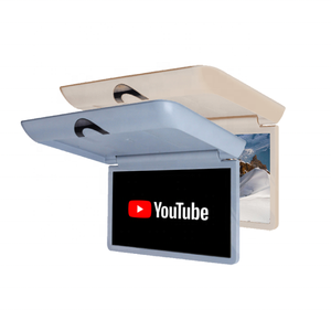 19.5&quot; Ceiling Mount Front Folding Car <strong>LCD</strong> <strong>Display</strong> <strong>USB</strong> HDMl Port 2 Video <strong>Input</strong> DC9-36V Flip Down Roof TV <strong>Screen</strong> for Bus Van - Product Image 1