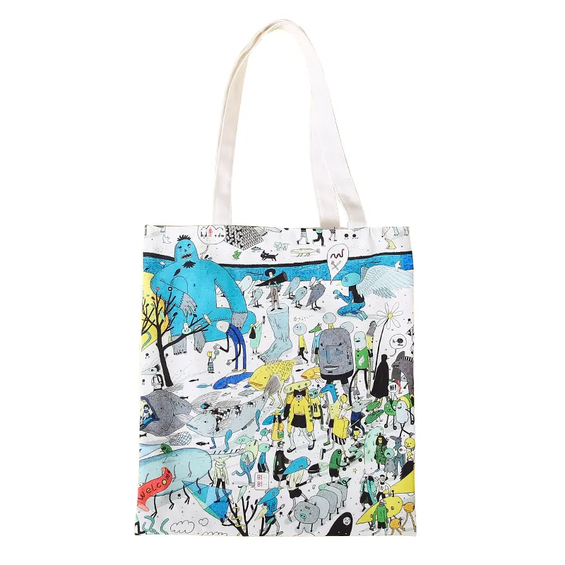 Eco-Friendly Shopping Bags Con Loghi Rifiuti Zero Borse In Tessuto Personalizzati Tote Bag Promozionale Riutilizzabile Pieghevole Tote