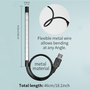 LED dimmerabile tastiera USB luce di notte lampada flessibile 10 luce a LED per la lettura del Notebook PC portatile - Product Image 3