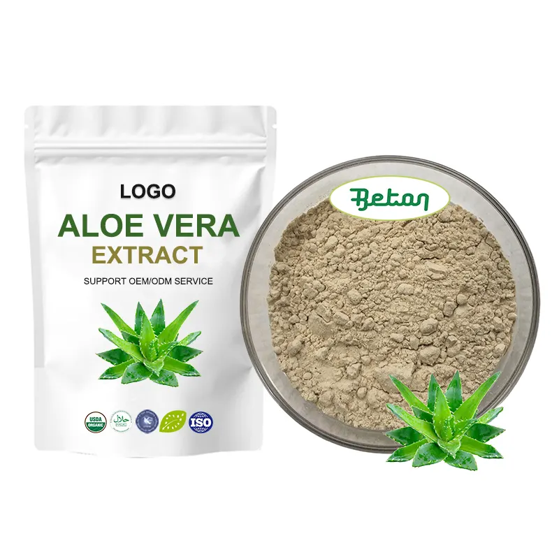 Extracto de planta puro Natural Halal orgánico congelado secado Aloe Vera hoja Gel extracto liofilizado polvo 90% Aloin 98% Aloe-emodin