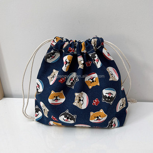 Abric-bolsa con cordón extra grande para maquillaje, bolso de nailon con cordón - Product Image 4