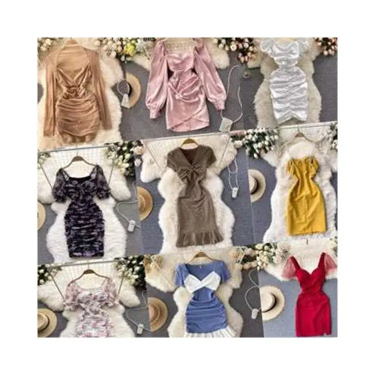 2022 all'ingrosso del vestito di riserva del costume da bagno vestiti della fabbrica di abbigliamento alla rinfusa di spedizione del negozio di bluse usate vestiti delle donne top Dress