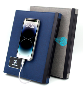 Bestsellers 2025 <strong>Notebook</strong> Power Bank <strong>Notepad</strong> <strong>with</strong> Wireless Charger <strong>with</strong> Fingerprint <strong>Lock</strong> and LED logo for Business Essentials - Product Image 1