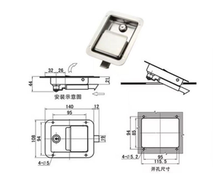 Direkt vom Hersteller: Edelstahl-Paneelschlösser, Polierte Generator-Gehäuse-Paneeltürverriegelung, Autotürverriegelungen, Hebelverschluss KSD - Product Image 6