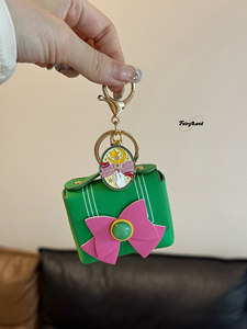 Dễ Thương Thủy Thủ Mặt Trăng Da Ipod Headphone Túi Bow Túi Quyến Rũ Đồng Xu Ví Phụ Kiện Nhựa Keychain - Product Image 4