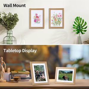 <strong>8</strong>.5x11 High Definition Pine Photo <strong>Frame</strong> Wall Tabletop Display Picture <strong>Frame</strong> with 6x8 Mat for Home Use - Product Image 4