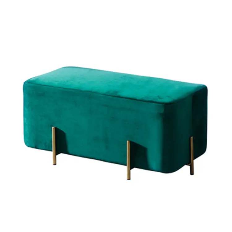 luxury furniture velvet stool velvet ottoman modern furniture shoes changing stool lounge chair ottoman