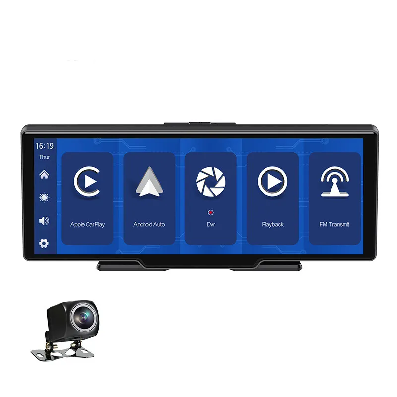 10,26 pulgadas Dvr 2,5 K Dash Cam Dashboard coche portátil inalámbrico Carplay Android Radio Multimedia Gps visión nocturna Dash Camera