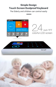 Sistema de alarma de seguridad para el hogar TFT 4,3 WIFI GSM alarma intercomunicador Control remoto marcado automático 433MHz detectores IOS Android Tuya APP Control - Product Image 5
