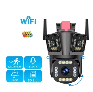 IPC360 Home 3 lentes 4K 10X Zoom 6MP cámara de seguridad panorámica detección humana visión nocturna intercomunicador Dual red IP WIFI Cámara - Product Image 6