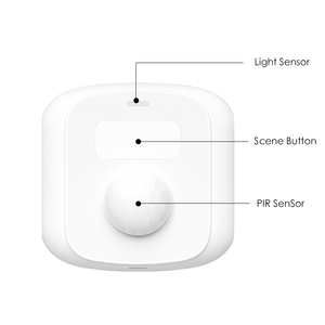 Sensor de movimiento inteligente RSH tecnología PIR capaz de detectar personas mascotas Wi-Fi Zigbee Tuya incluye Botón de escena para sistemas de alarma - Product Image 1