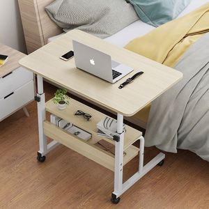 Mesa de ordenador personalizable patrón de escritorio altura ajustable cama lado ordenador portátil aprendizaje elevación esquina Mesa blanca - Product Image 1
