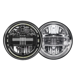 DOT SAE beyaz Halo 7 inç far için motosiklet projektör LED sürüş ışık DRL için Jeep Wrangler JK - Product Image 3