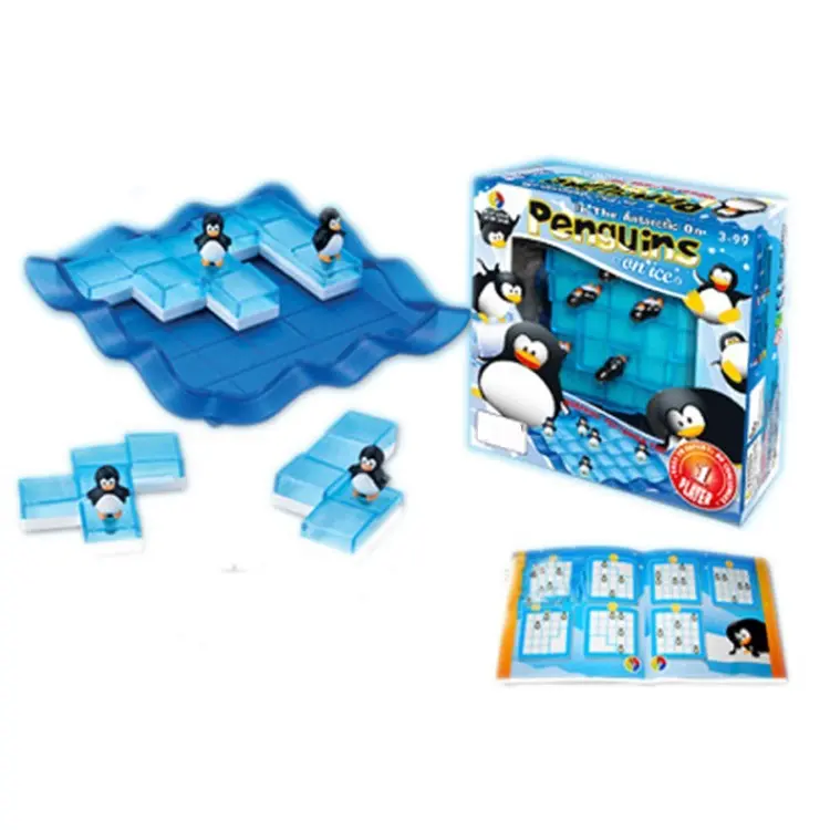 Penguin Game Puzzle Terkenal Di Atas Es untuk Satu Pemain Puzzle Kustom Plastik