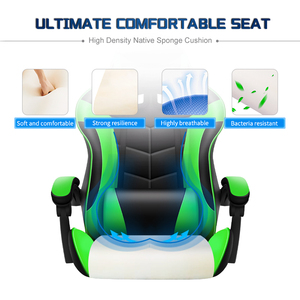 厂家直销廉价人体工程学高背黑色Sillas游戏玩家电脑赛车游戏椅 - Product Image 4