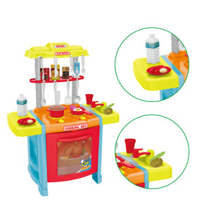 子供向けのユニセックスキッチンプレイゲーム & クッキングセット学習 & 楽しみのためのプラスチック玩具 - Product Image 2