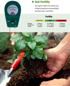 Fabrika doğrudan 3-in-1 toprak metre yüksek hassasiyetli ABS malzeme ekipmanları için doğurganlık/PH/nem testi uygun fiyatlı 1 yıl - Product Image 2