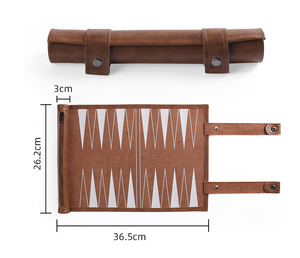 Thủ công di động <span class=keywords><strong>backgammon</strong></span> Hội Đồng Quản trị Túi trò chơi thiết lập PU da cuộn lên du lịch <span class=keywords><strong>backgammon</strong></span> - Product Image 4