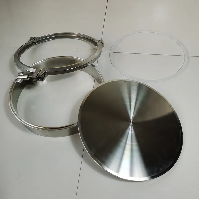 Pas pipa sanitasi baja tahan karat dengan tirai Gasket silikon Tri penjepit pipa Ferrule penjepit gasket