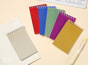Mini Bloc de notas de 20 páginas, Bloc de notas en espiral, Mini cuadernos brillantes, blocs de notas de colores surtidos para regalo de cumpleaños, recompensas en el aula