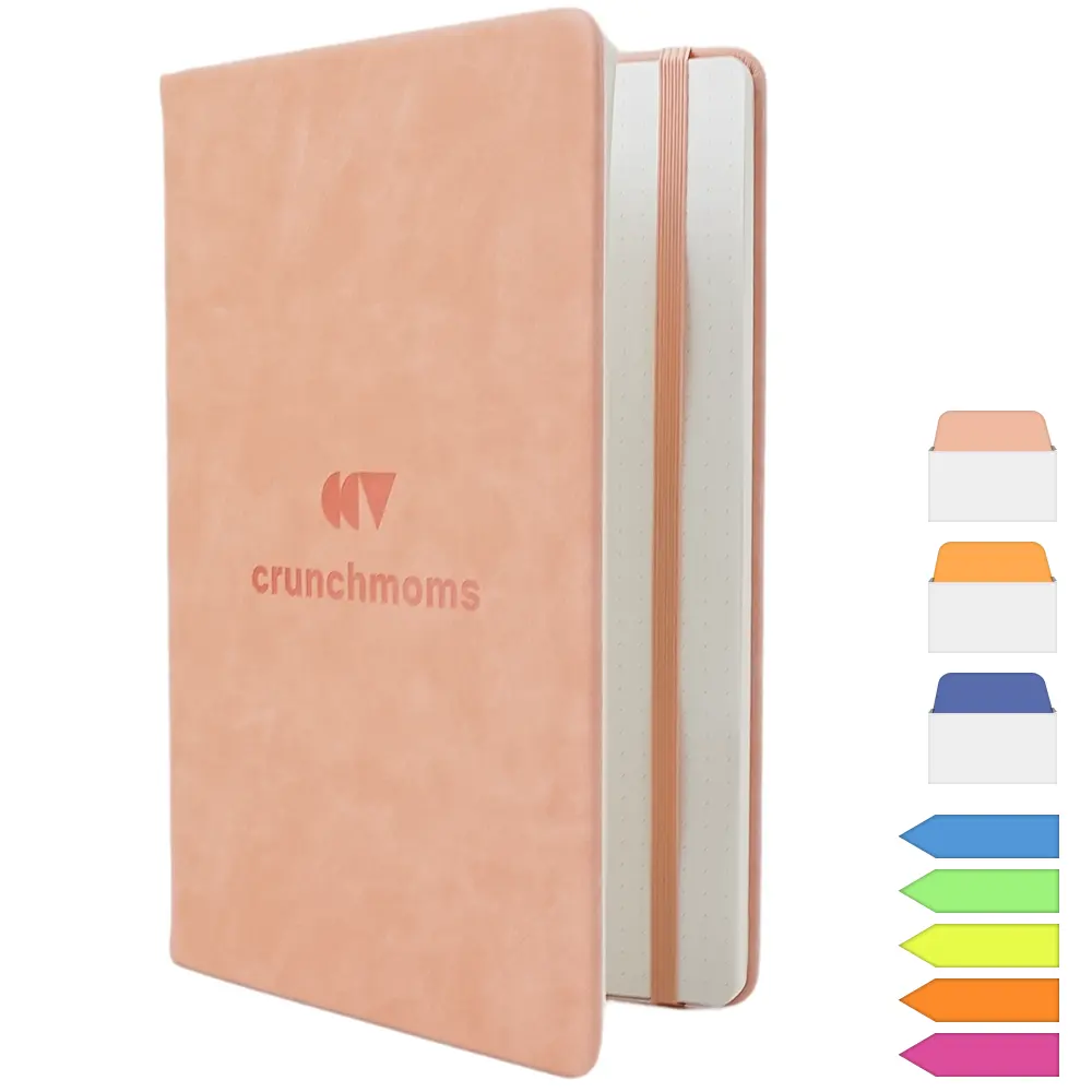 Notepads logotipo personalizado impresso A5 A6 A4 Capa Dura couro macio Planejador de Diário PU notebook diário com logotipo para a promoção