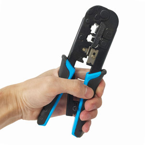 Ethernet tel kablo kesici Crimper kelepçe 6P 8P geçmek için cırcır RJ45 sıkma aracı pense Cat5e Cat6 - Product Image 3