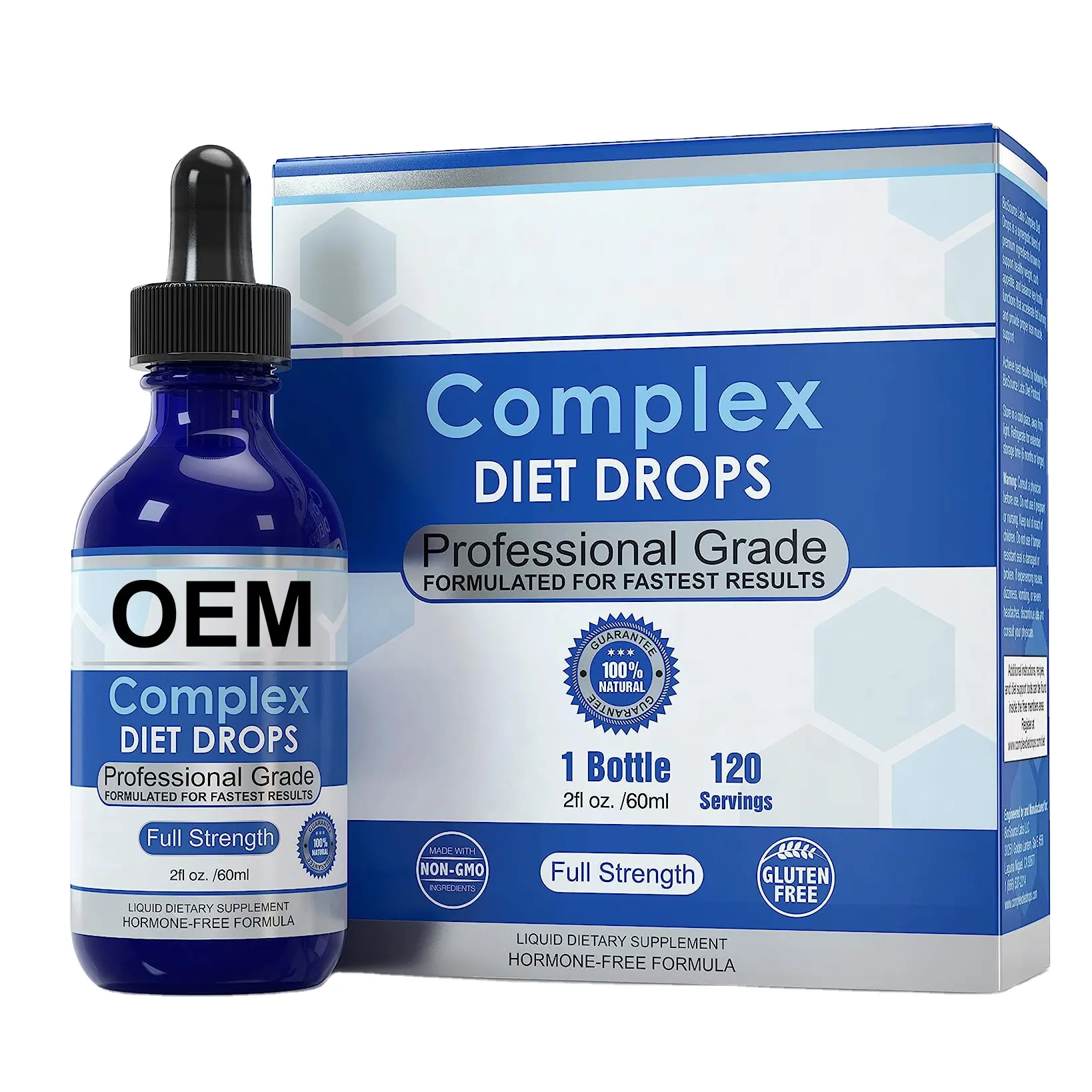 OEM Label pribadi Diet kompleks tetes terbaik alami manajemen berat badan suplemen cair untuk pria dan wanita kesehatan Diet bantuan
