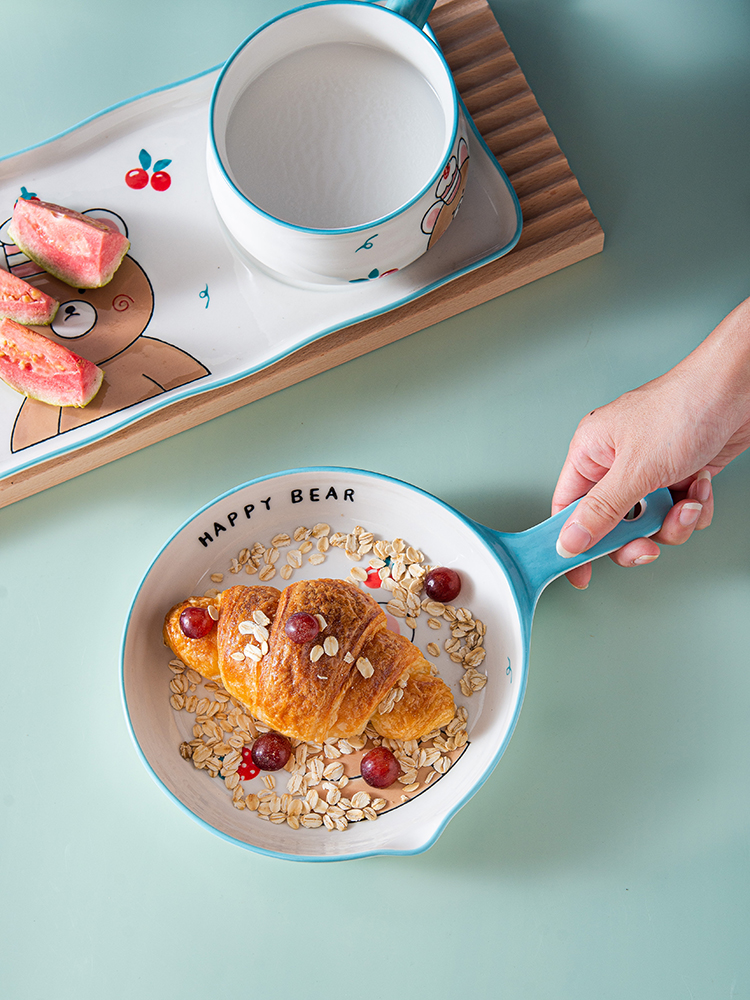 Hot sale little bear decal promotion ceramic porcelain China gift bake dish bakeware bowl plate soup bowl set dinnerware sets