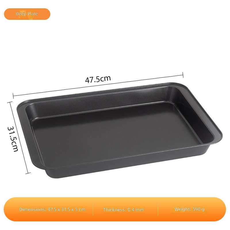 Gray-black-47cm deep plate