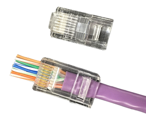 CAT5 CAT6 UTP非屏蔽8P8C通过RJ45模块化插头以太网RJ45连接器 - Product Image 2