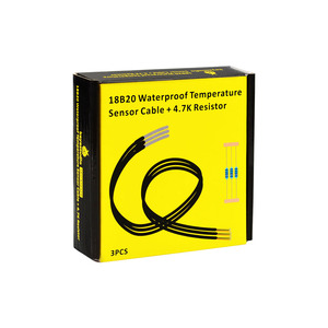 Keyestudio 18B20 Sensor de temperatura a prueba de agua con resistencia de 4,7 K (3PCS) para Arduino Compatible