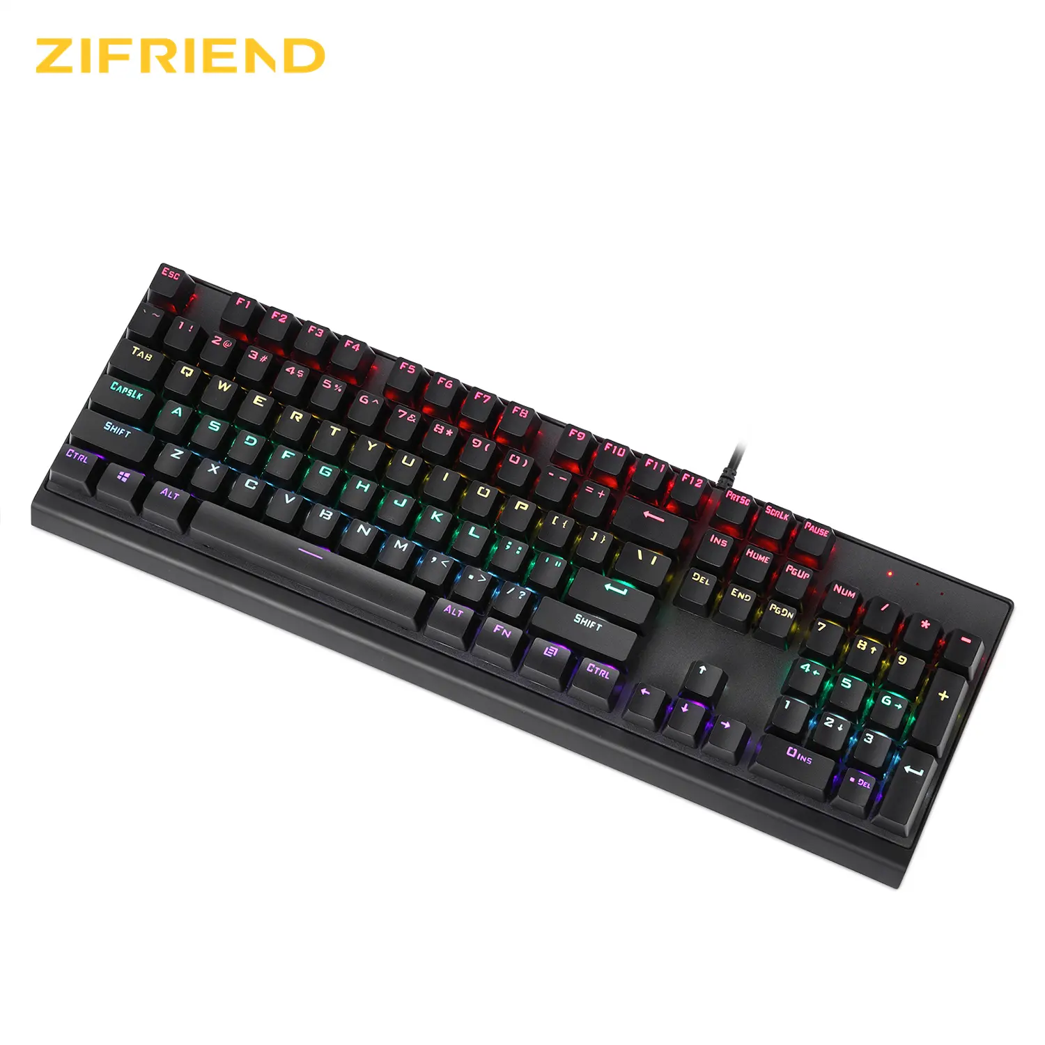 Zifriend Factory tastiera da gioco per Computer con tastiera cablata per ufficio economica di alta qualità tastiera mentale retroilluminata rgb