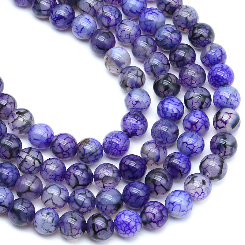 Agate pourpre de veines de dragon de noir de couleur