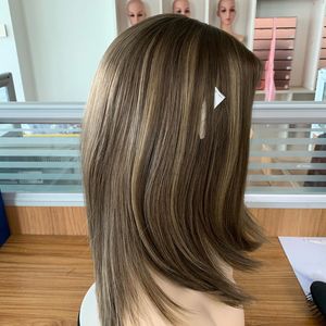 青岛工厂真正的天然欧洲人发 Sheitel 犹太假发与丝绸上衣 - Product Image 2