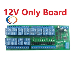 12CH DC12V 24V NPN <strong>Digital</strong> <strong>Input</strong> Output UART <strong>RS485</strong> Relay <strong>Module</strong> Modbus RTU DIN35 C45 Rail Box Board For Machine Control PLC PTZ - Product Image 2