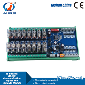 Huaqingjun-Módulo de salida de entrada de Comunicación RS485, 16 canales, DC12V, 24V, colector de cantidad de datos Modbus RTU para sistema de alarma - Product Image 3