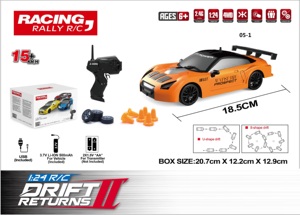 1:24 2.4G 4WD uzaktan kumanda yüksek hızlı araba LED ve aksesuarları ile Drifting lastikler lastikler değiştirilebilir R/C araba - Product Image 5
