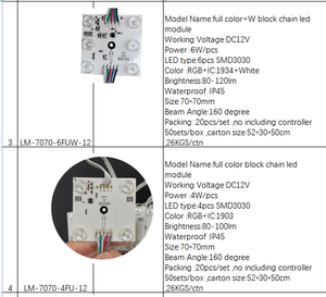 70x70mm DC12V DC24V tek renk AC rgbBlocks zincir dağınık yansıma led modülü dinamik gergi tavan filmi ışık kutusu - Product Image 5